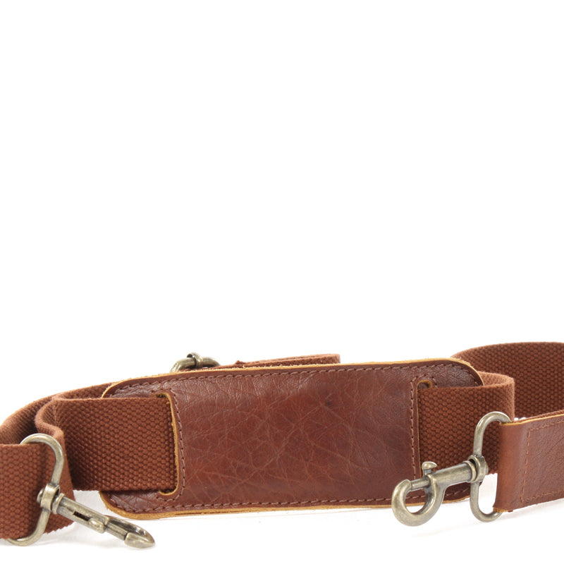 Leconi Trageriemen Baumwolle Leder 150cm braun LEC-R6 Saisonale Angebote