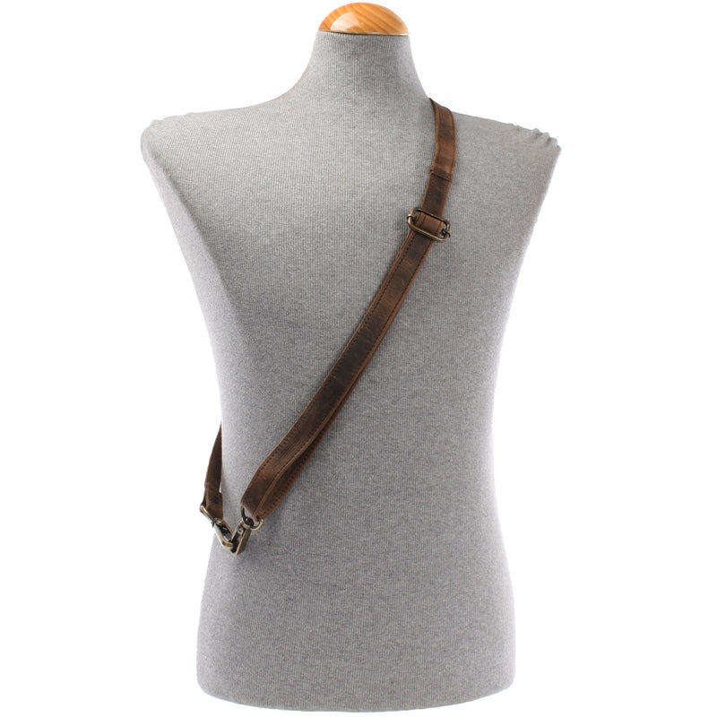 Leconi Trageriemen Leder schlamm schmal 150cm LEC-R4 Sonderangebote