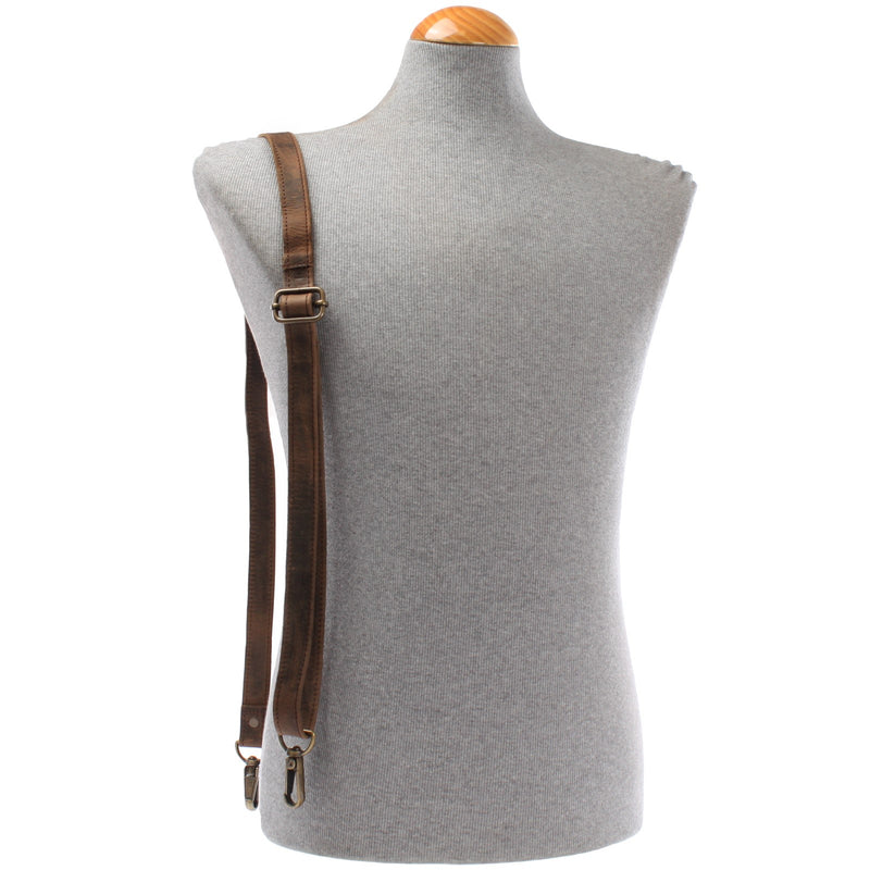 Leconi Trageriemen Leder schlamm schmal 150cm LEC-R4 Sonderangebote