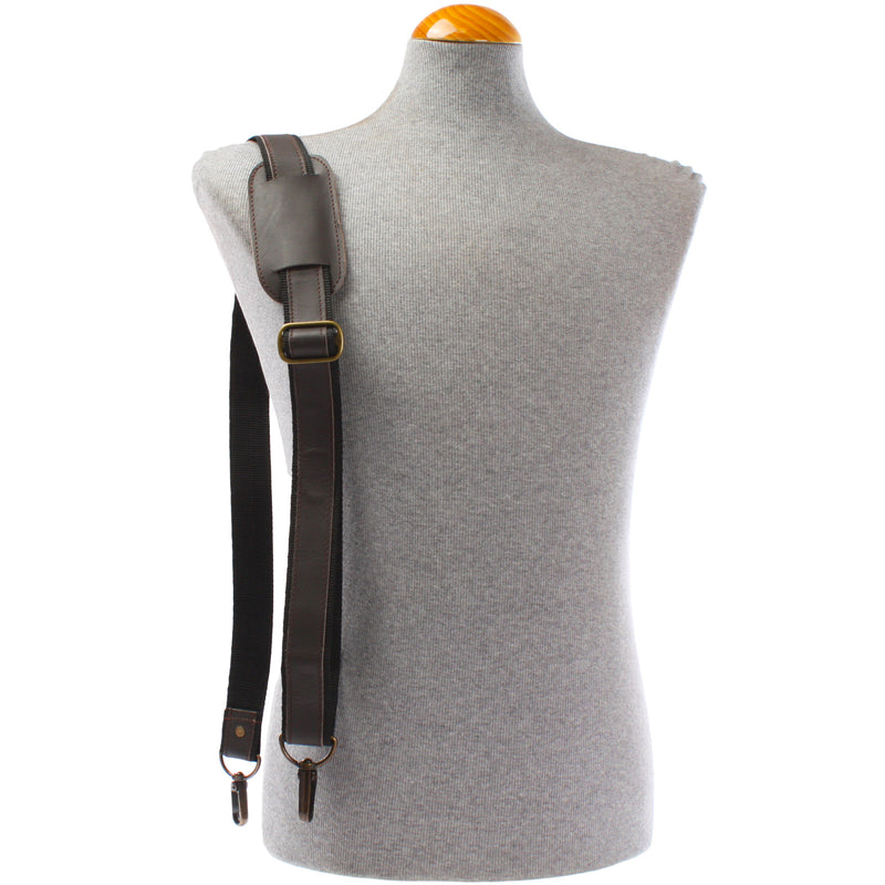 Leconi Trageriemen Leder dunkelbraun 150cm LEC-R2 Tiefpreis