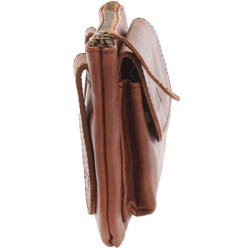 Leconi Gürteltasche Bauchtasche Hüfttasche Damen Herren Rindsleder braun LE9019 Bis zu 60% Rabatt
