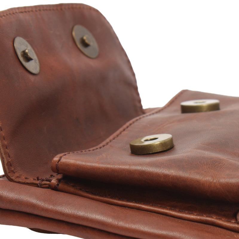 Leconi Gürteltasche Bauchtasche Hüfttasche Damen Herren Rindsleder braun LE9019 Bis zu 60% Rabatt