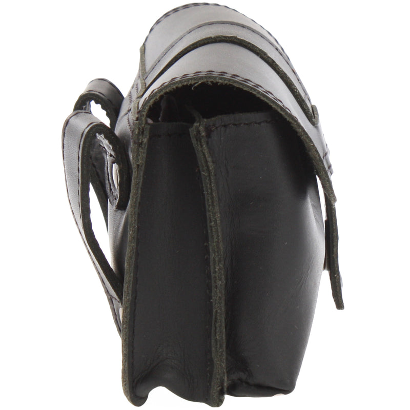 Leconi Gürteltasche Bauchtasche Hüfttasche Damen Herren Leder schwarz LE9005 Nur für heute