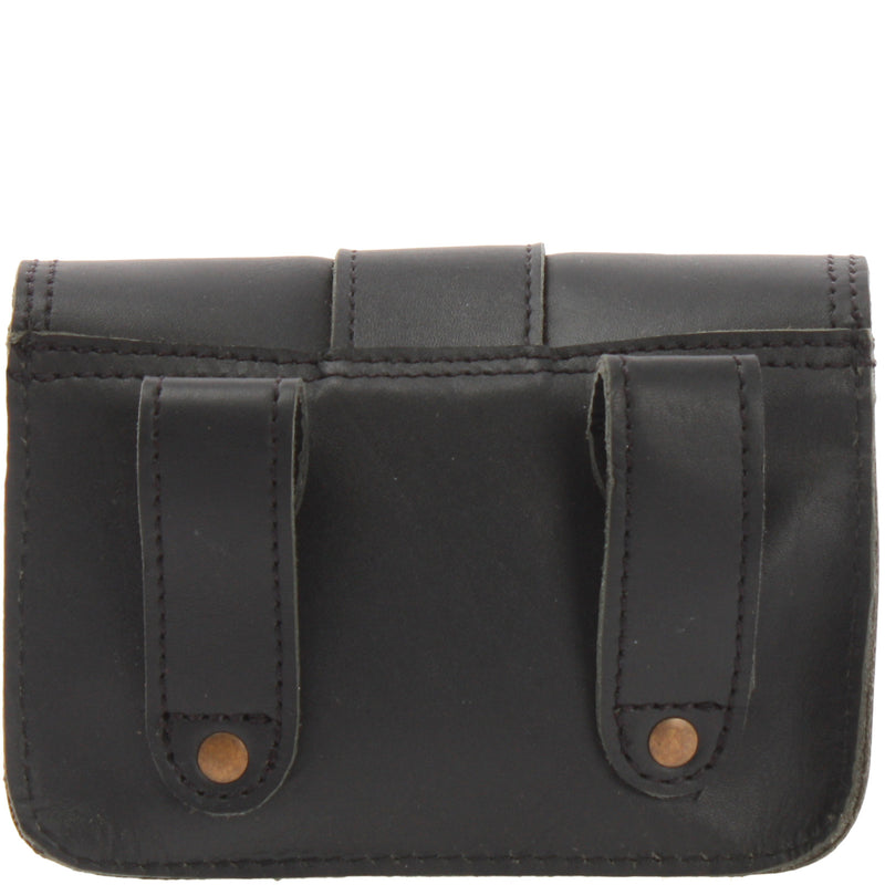 Leconi Gürteltasche Bauchtasche Hüfttasche Damen Herren Leder schwarz LE9005 Nur für heute