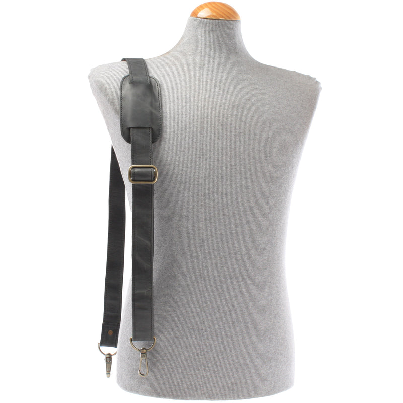 Leconi Trageriemen Leder grau breit 150cm LEC-R3 50% Rabatt mit kostenlosem Versand
