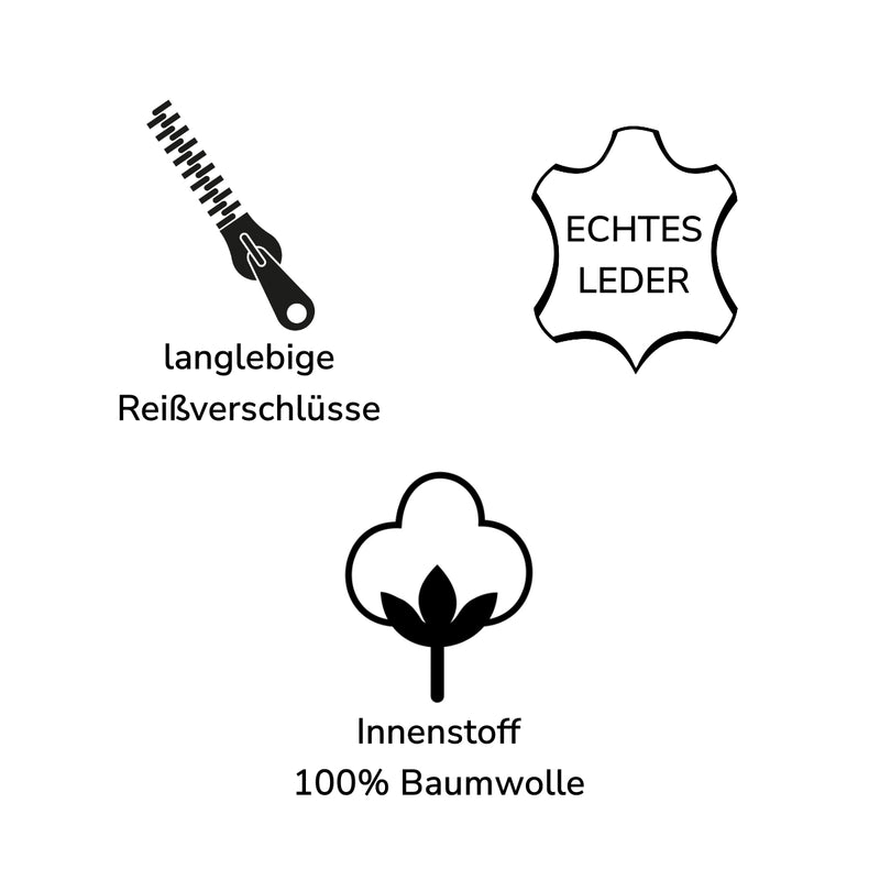 Leconi kleiner Rucksack Freizeitrucksack Lederrucksack Leder schwarz LE1011 50% Rabatt für begrenzte Zeit