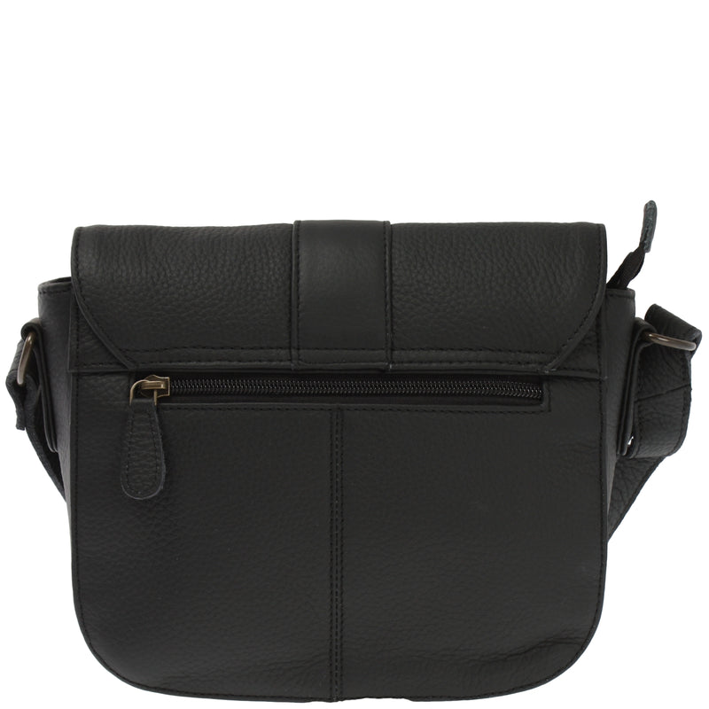 Leconi kleine Schultertasche Umhängetasche Damentasche Leder schwarz LE0074 Verkauf