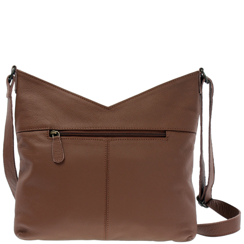 Leconi Damentasche Umhängetasche Handtasche Leder rehbraun LE0065 Angebote