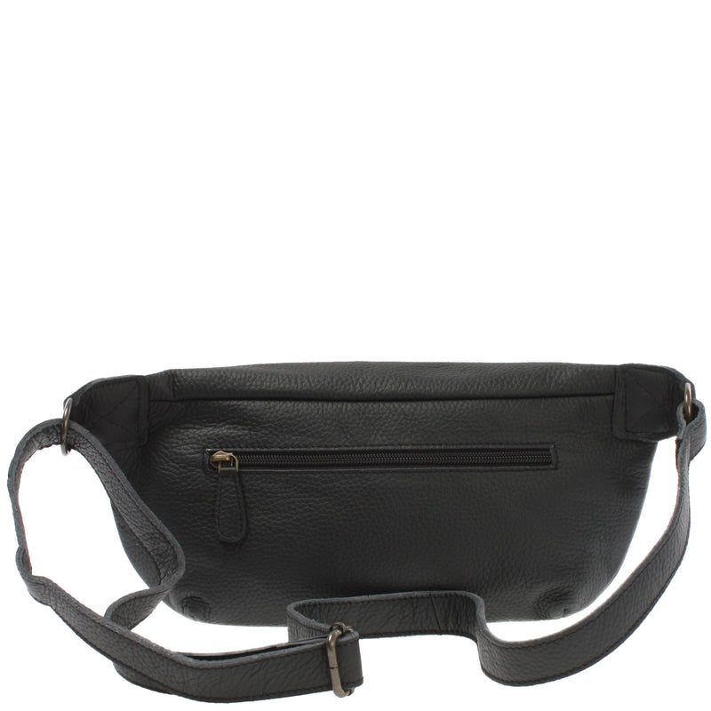Leconi große Bauchtasche Umhängetasche Crossbody Ledertasche Leder schwarz LE3088 Meist gekauft