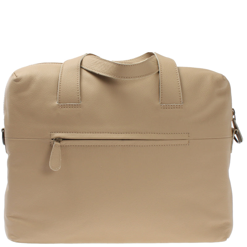 Leconi Schultertasche Henkeltasche Shopper DIN A4 Handtasche Damen Leder sand LE0059 Günstig kaufen