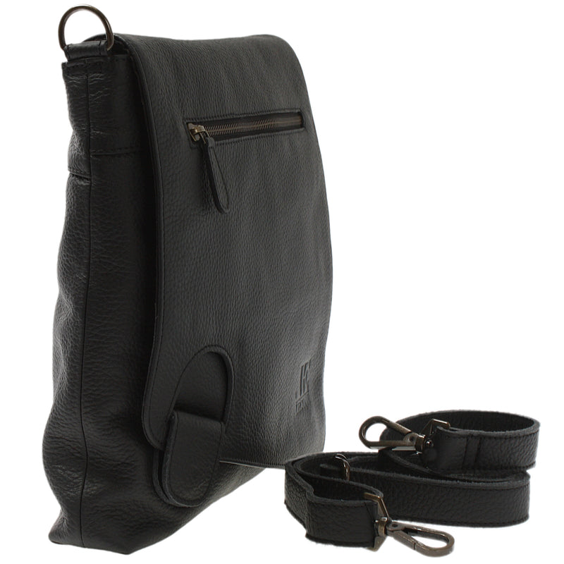Leconi Umhängetasche Ledertasche Damen Schultertasche Leder schwarz LE3073 Großer Ausverkauf