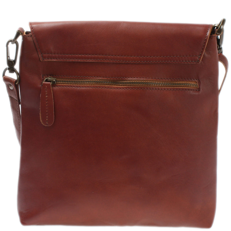 Leconi Umhängetasche Ledertasche Schultertasche Leder rotbraun LE3027 Begrenztes Angebot