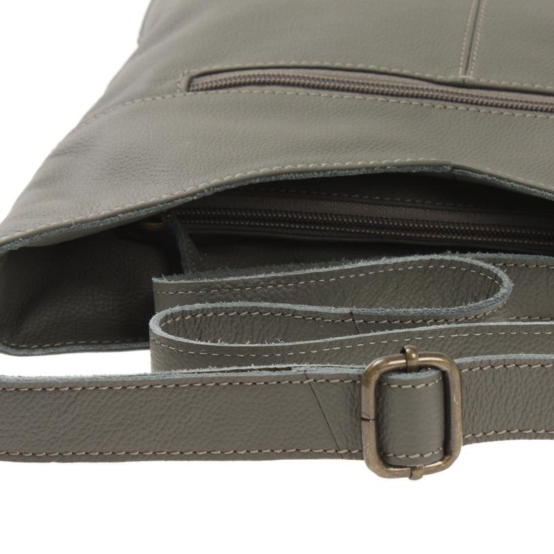 Leconi Damentasche Umhängetasche Handtasche Leder oliv LE0065 Online Shopping