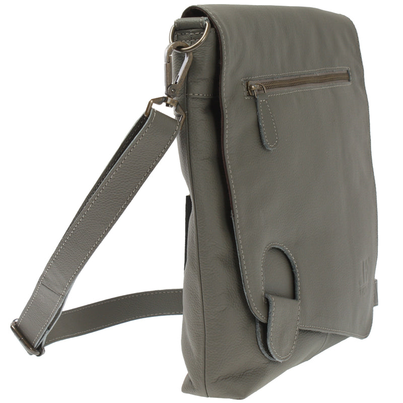 Leconi Umhängetasche Ledertasche Damen Schultertasche Leder oliv LE3073 Cyber Monday
