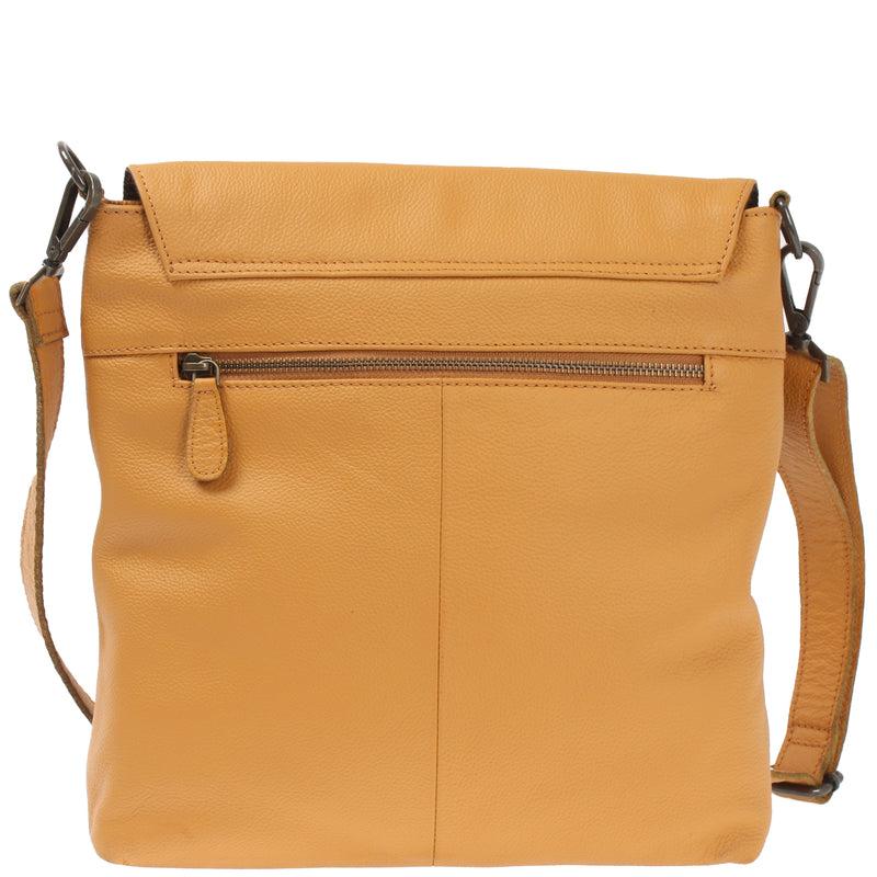 Leconi Umhängetasche Ledertasche Damen Schultertasche Leder senf LE3073 Osterangebot