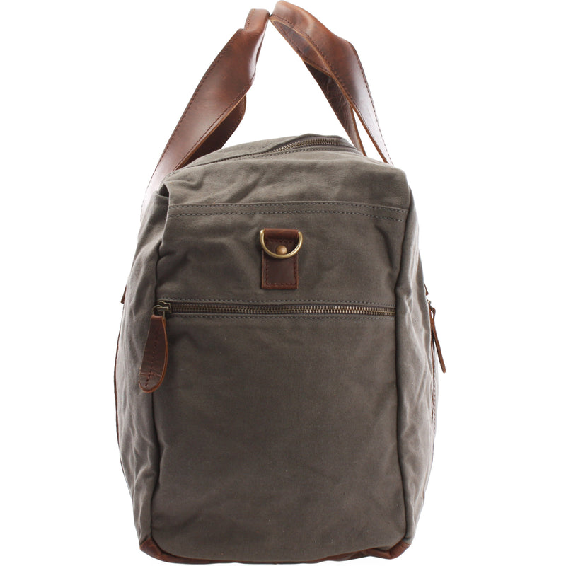 Leconi Weekender Sporttasche Reisetasche Damen Herren Leder Canvas grau LE2014 Zeitlich begrenztes Angebot