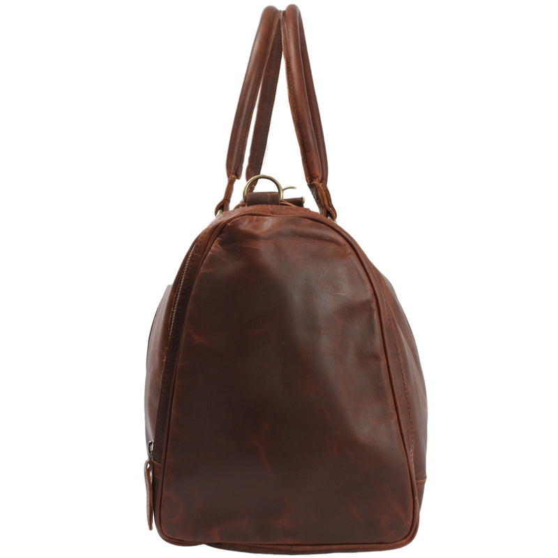 Leconi Reisetasche Weekender Sporttasche Damen Herren Leder braun LE2017 Exklusive Angebote