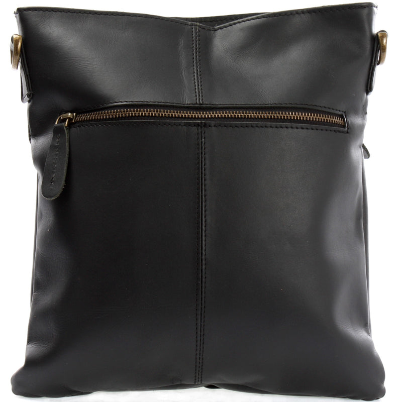 Leconi Umhängetasche Schultertasche Ledertasche Leder schwarz LE3084 Blitzangebot