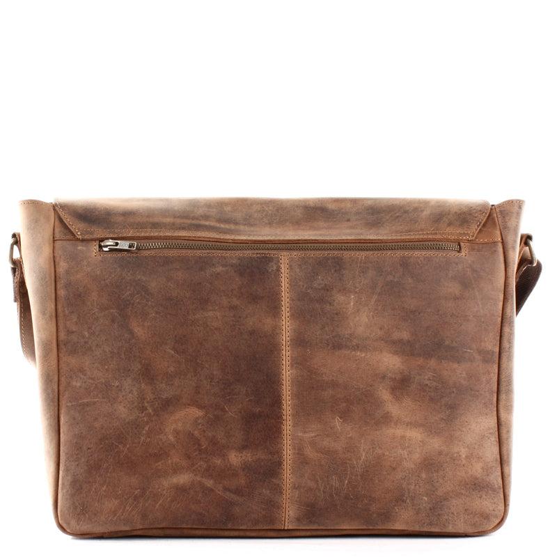 Leconi große Umhängetasche Schultertasche Messenger Bag Aktentasche Businesstasche Leder vintage braun LE3064 Bestseller