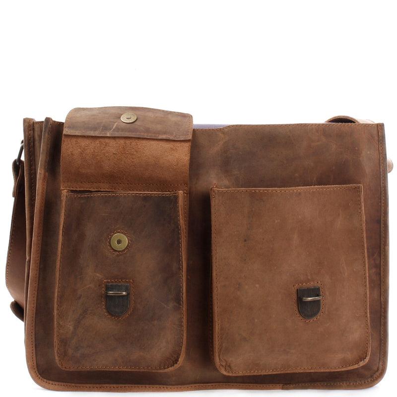 Leconi große Aktentasche Lehrertasche Businesstasche Leder vintage braun LE3030 Saisonale Angebote