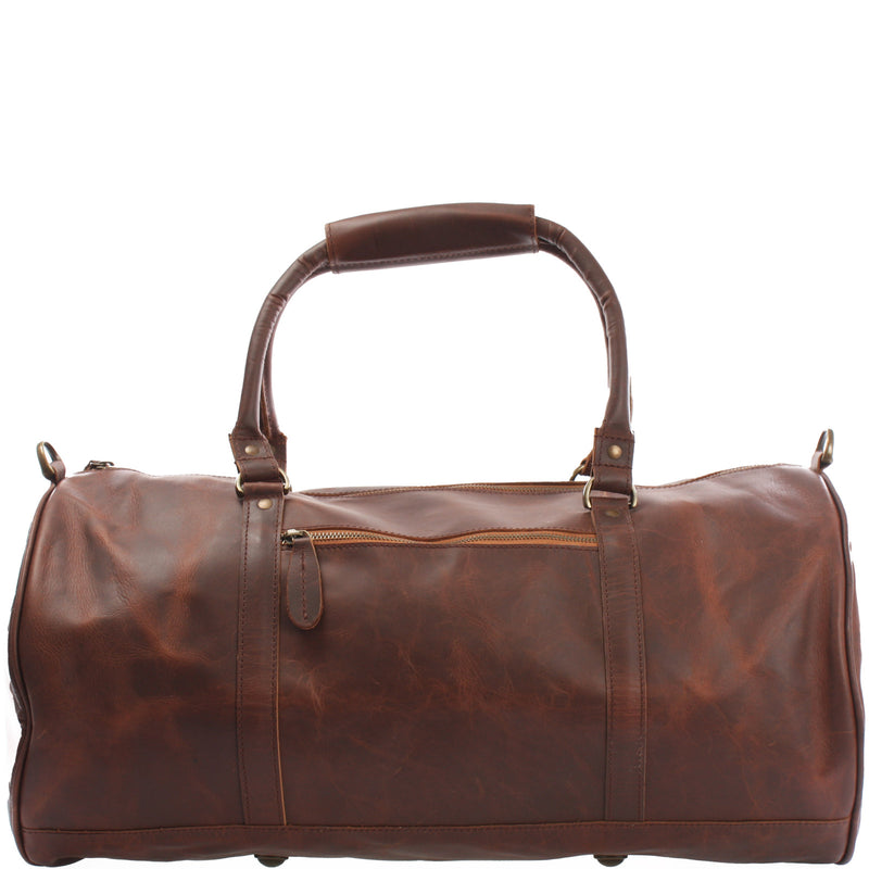 Leconi Weekender Reisetasche Sporttasche vintage Leder braun LE2004 Sonderangebote