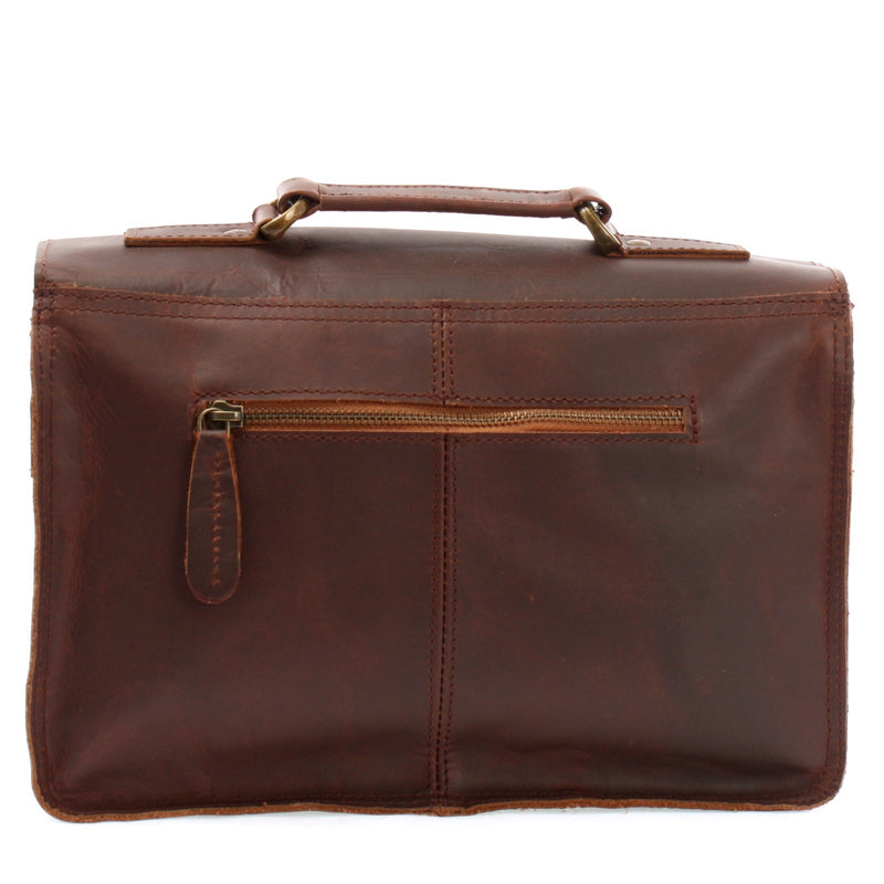 Leconi kleine Umhängetasche Schultertasche Damen Herren Leder braun LE3023 Discount Store für neue Produkte
