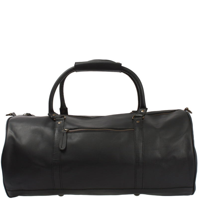 Leconi Weekender Reisetasche Sporttasche vintage Leder schwarz LE2004 Nur noch ein Tag übrig