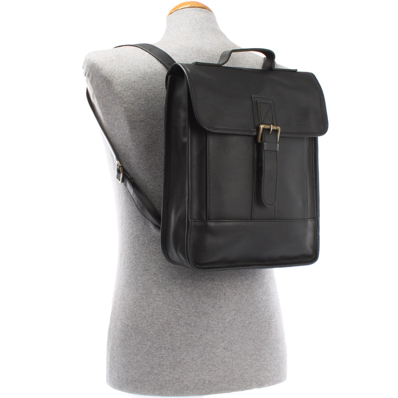 Leconi Freizeitrucksack Lederrucksack Cityrucksack Leder schwarz LE1030 Riesige Rabatte