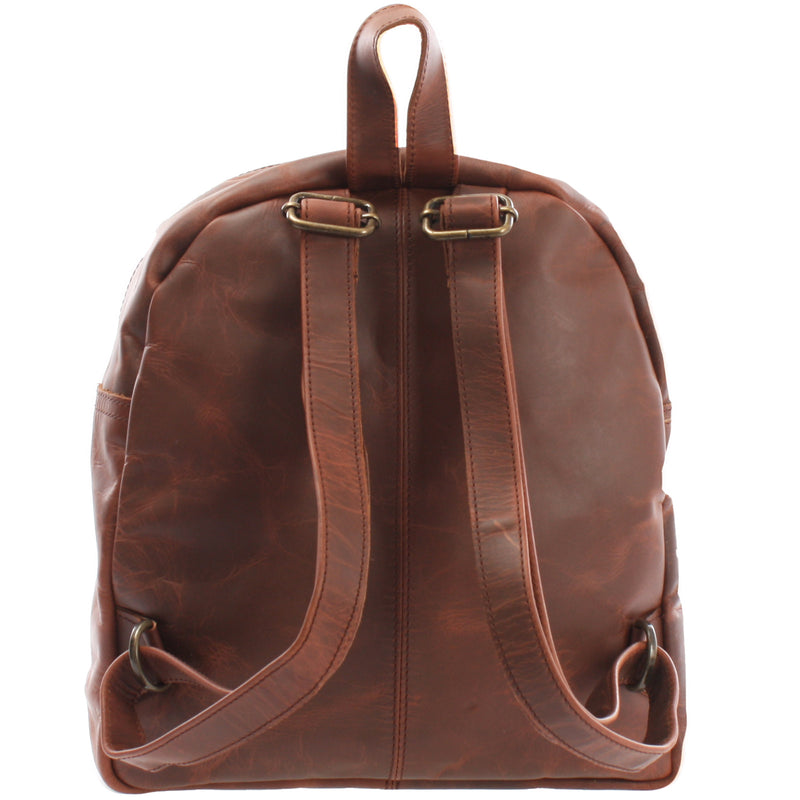 Leconi kleiner Rucksack Freizeitrucksack Lederrucksack Leder braun LE1011 Clearance-Verkauf