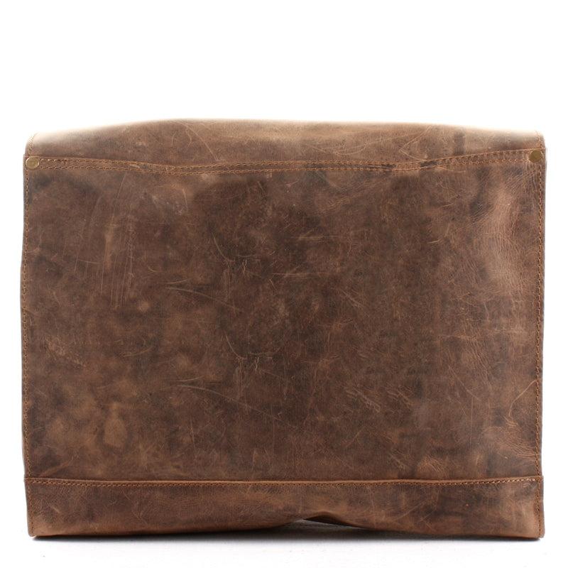 Leconi Messenger Bag Aktentasche Damen Herren Leder vintage braun LE3054 Kostenloser Versand international