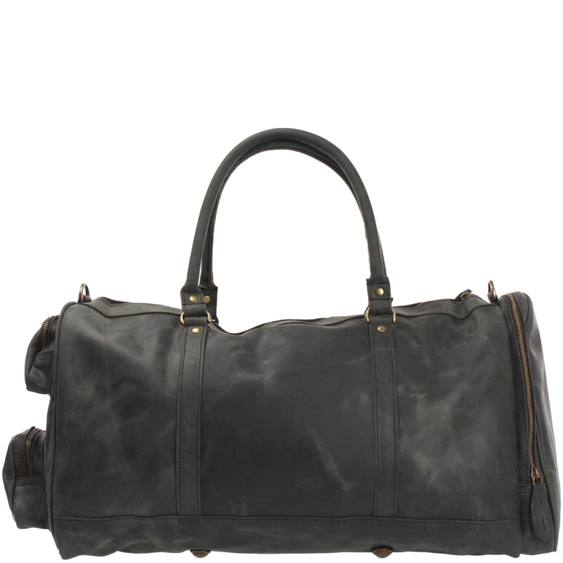 Leconi Reisetasche Weekender Sporttasche Ledertasche Damen Herren Leder grau LE2017 Black Friday Preise