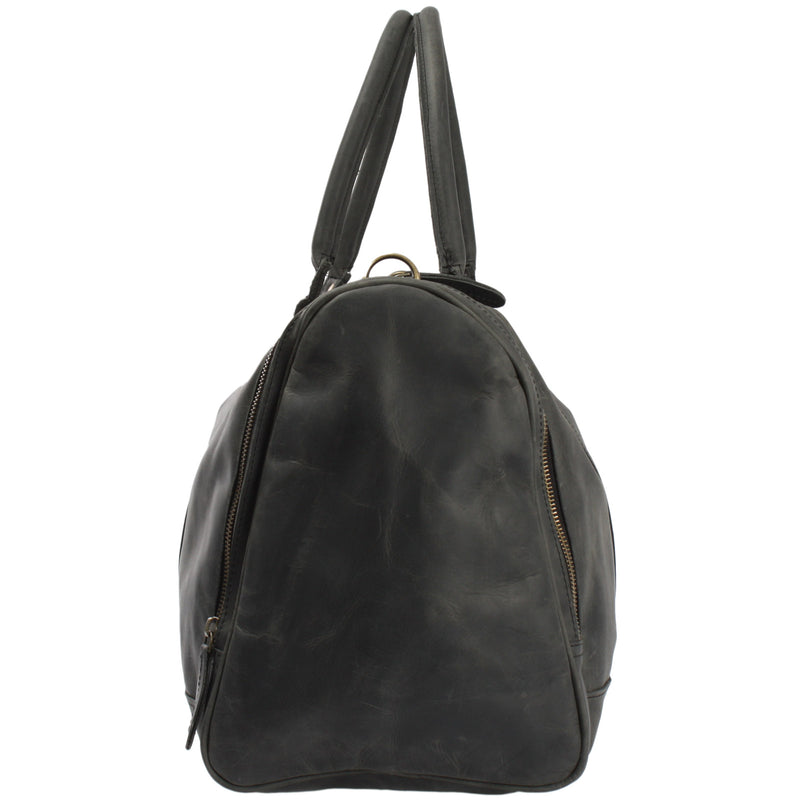 Leconi Reisetasche Weekender Sporttasche Ledertasche Damen Herren Leder grau LE2017 Black Friday Preise
