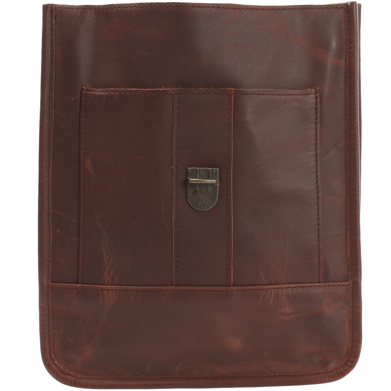 Leconi B-Ware Umhängetasche Freizeittasche Herren Damen Hochformat Leder braun LE3052 2025