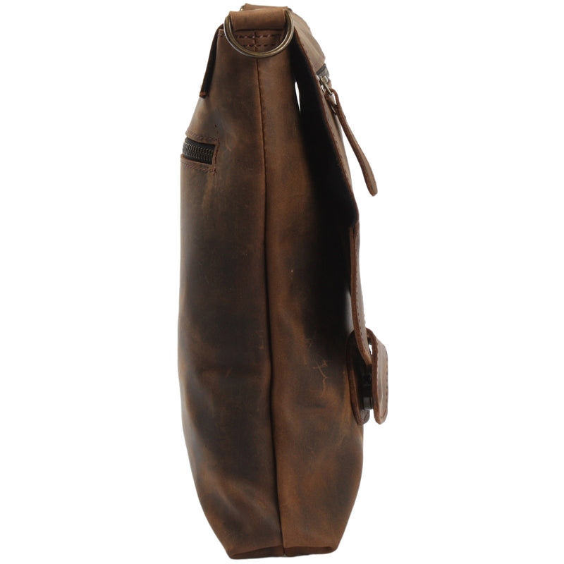 Leconi Umhängetasche Ledertasche Schultertasche Leder schlamm LE3027 Outlet