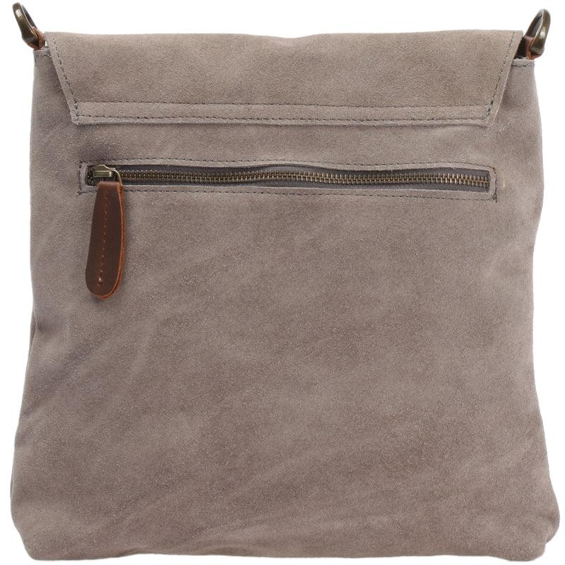 Leconi Umhängetasche Ledertasche Damen Schultertasche Wildleder grau LE3027 Hotsell