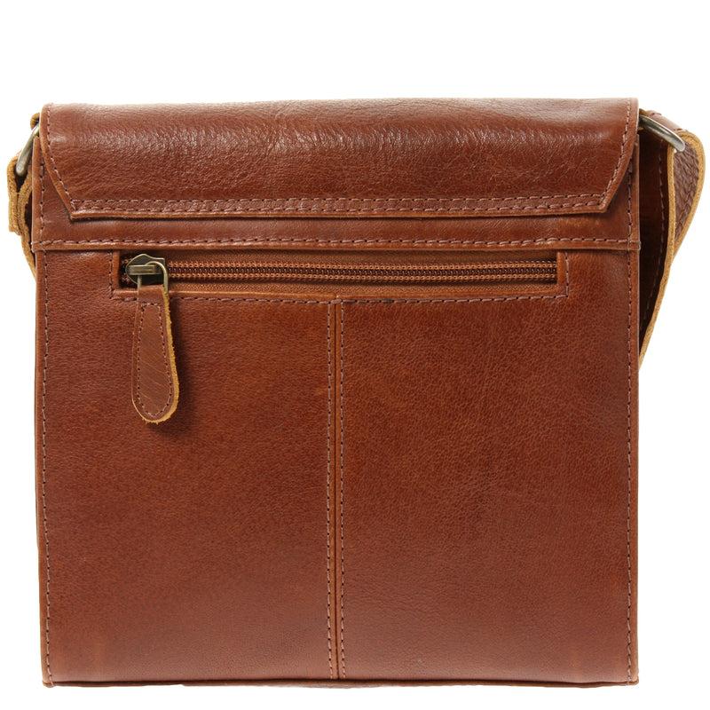 Leconi kleine Schultertasche Umhängetasche Damentasche Leder braun LE3082 Großer Ausverkauf