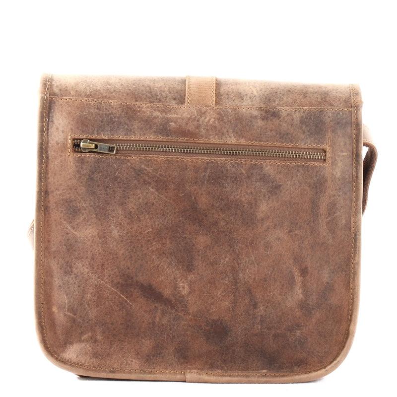 Leconi Umhängetasche Schultertasche Freizeittasche Büffelleder vintage braun LE3062 Flash Sale