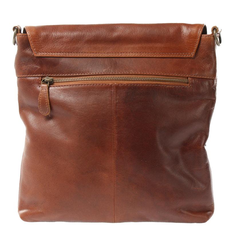 Leconi Umhängetasche Ledertasche Damen Schultertasche Leder braun LE3073 Preisnachlass