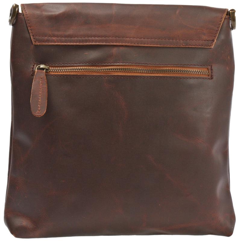 Leconi Umhängetasche Ledertasche Schultertasche Leder braun LE3027 Black Friday