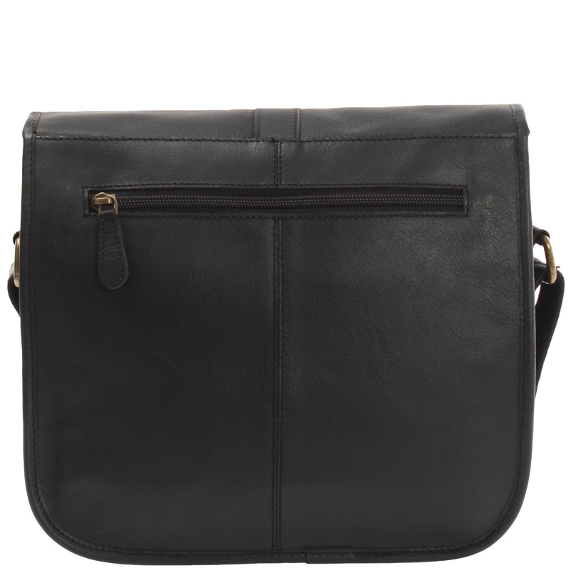 Leconi Umhängetasche Schultertasche Freizeittasche Büffelleder schwarz LE3085 Weihnachtsangebot