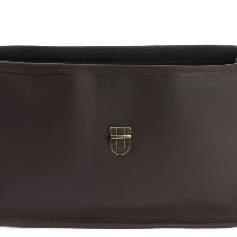 Leconi kleine Damentasche Umhängetasche Leder dunkelbraun LE3044 Neueste Mode