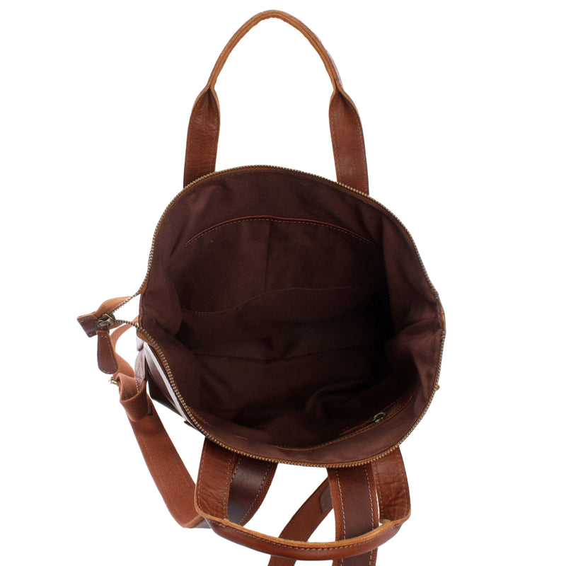 Leconi Lederrucksack Cityrucksack Freizeitrucksack Leder braun LE1033 Bestseller