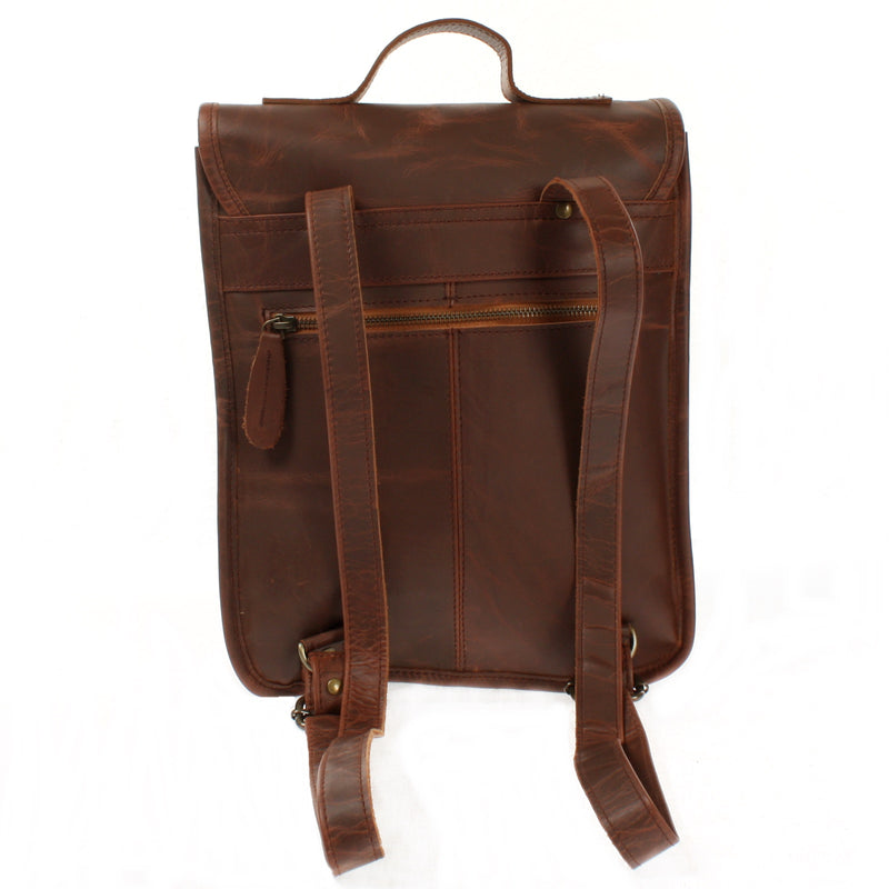 Leconi Freizeitrucksack Lederrucksack Cityrucksack Leder braun LE1030 Saisonale Angebote