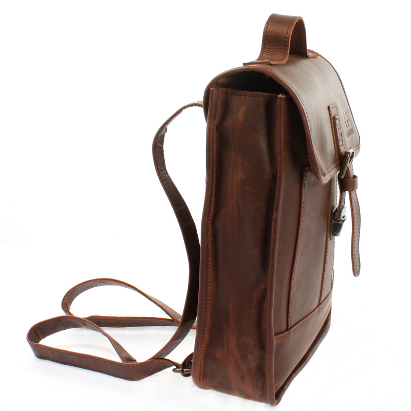 Leconi Freizeitrucksack Lederrucksack Cityrucksack Leder braun LE1030 Saisonale Angebote