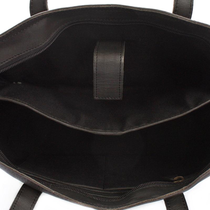 Leconi Schultertasche Damentasche DIN A4 Leder dunkelgrau LE0071 Kauf eins, bekomm eins gratis