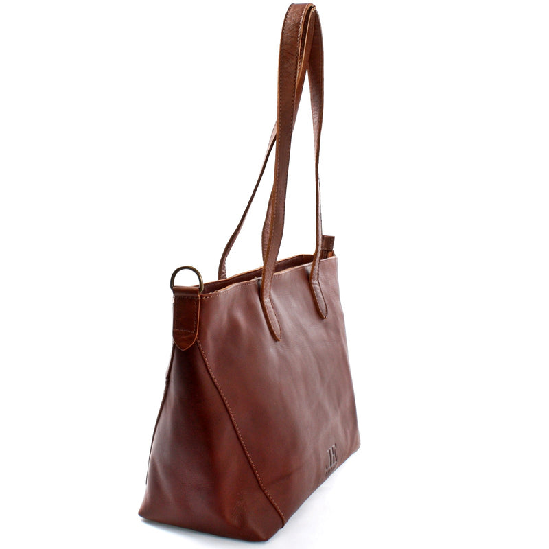 Leconi Schultertasche Damentasche DIN A4 Leder braun LE0071 Tägliche Deals