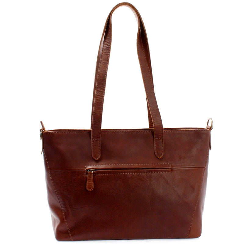 Leconi Schultertasche Damentasche DIN A4 Leder braun LE0071 Tägliche Deals