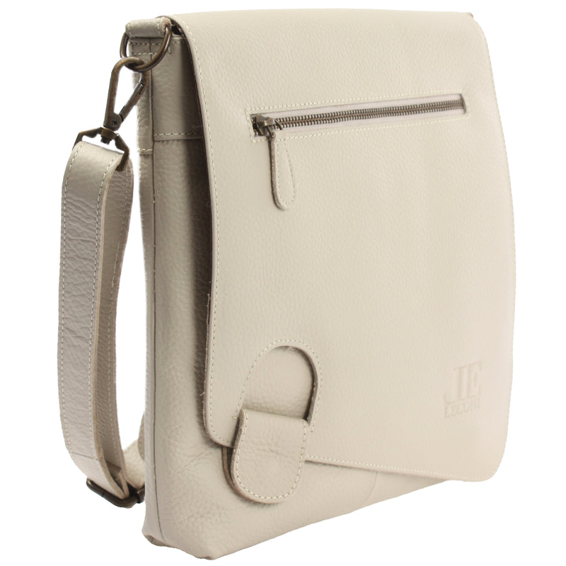 Leconi Umhängetasche Ledertasche Damen Schultertasche Leder beige LE3073 Zeitbegrenzte Promotion