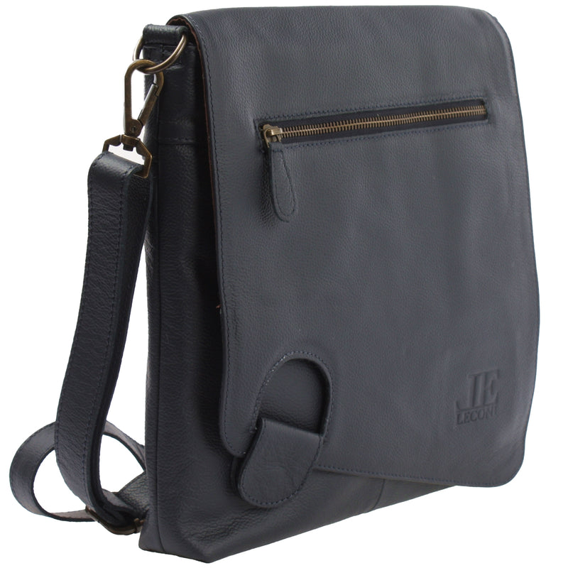 Leconi Umhängetasche Ledertasche Damen Schultertasche Leder navy LE3073 Bis zu 50% Rabatt