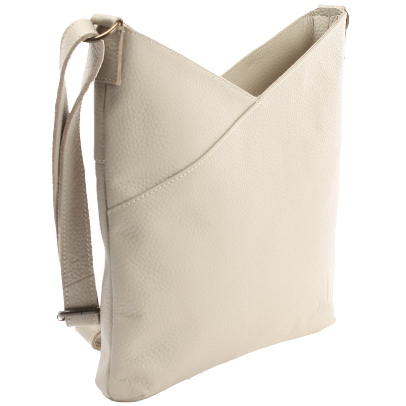 Leconi Damentasche Umhängetasche Handtasche Leder beige LE0065 Bis zu 60% Rabatt
